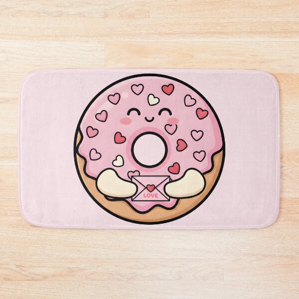 Item preview, Kawaii Pink Donut Holding Love Letter Valentine designed and sold by dreephic22.