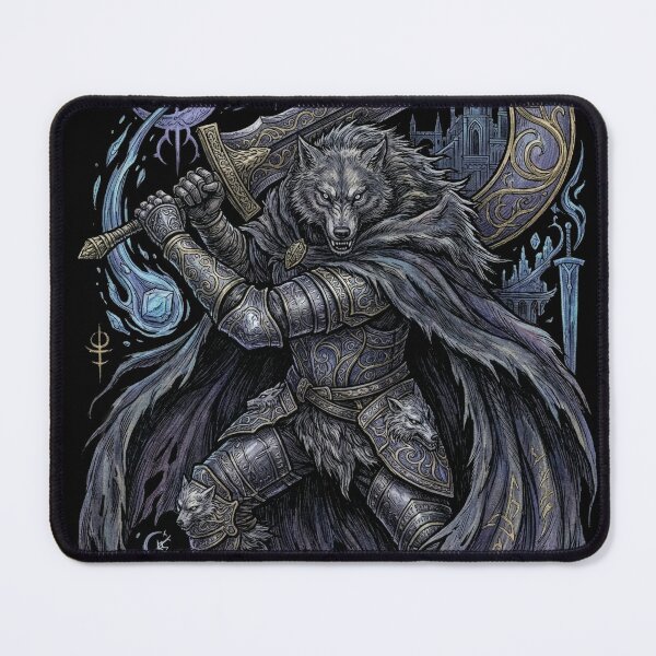 Item preview, Blaidd the Half Wolf Swordmaster Wolf Art designed and sold by Senpaiwaves.
