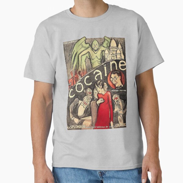T-shirt Humoristique Enjoy Cocaine – Gris – Gildan