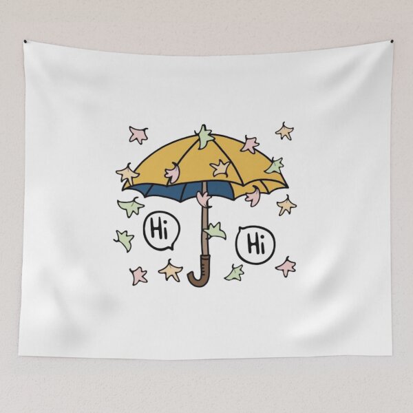 Item preview, Heartstopper Umbrella Scene Cozy Autumn Illustration designed and sold by Oniyasha.