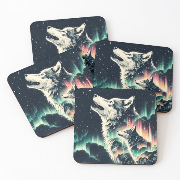 Item preview, Northern Lights Wolves, Ai Generated Art   designed and sold by ACC .
