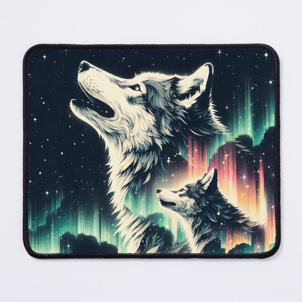 Item preview, Northern Lights Wolves, Ai Generated Art   designed and sold by ACC .
