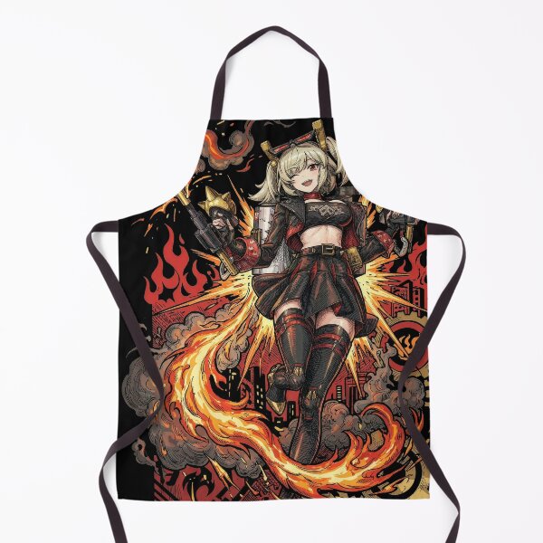 Item preview, Retro Synthwave Burnice White Flamethrower Girl designed and sold by Senpaiwaves.