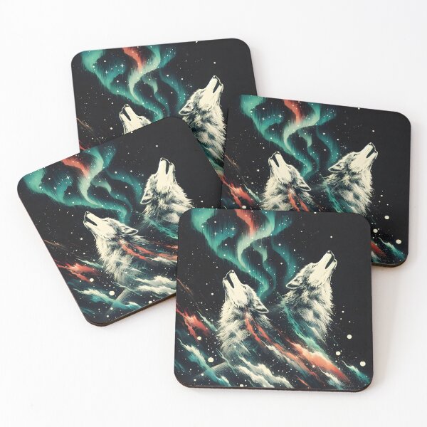 Item preview, Northern Lights Wolves, Ai Generated Art   designed and sold by ACC .