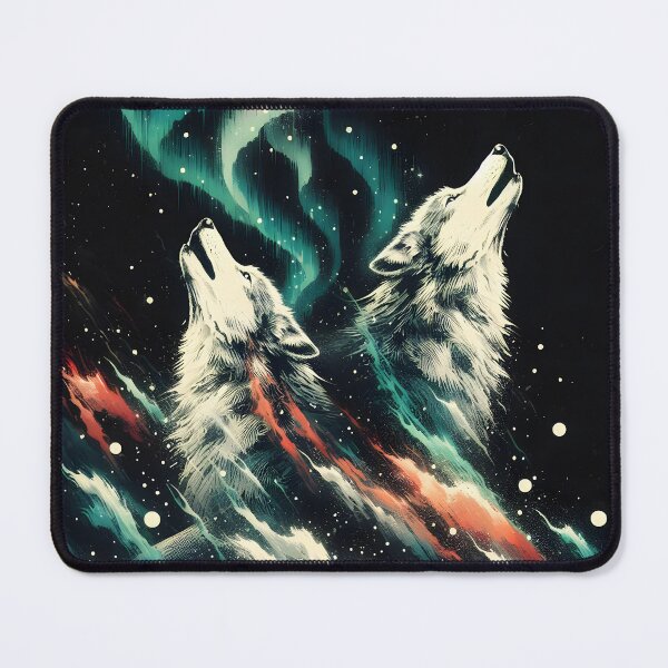 Item preview, Northern Lights Wolves, Ai Generated Art   designed and sold by ACC .