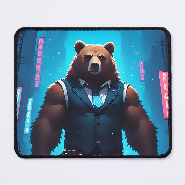 Item preview, Cyberpunk Bear Warrior Futuristic Anime Animal Art designed and sold by Neer arts.
