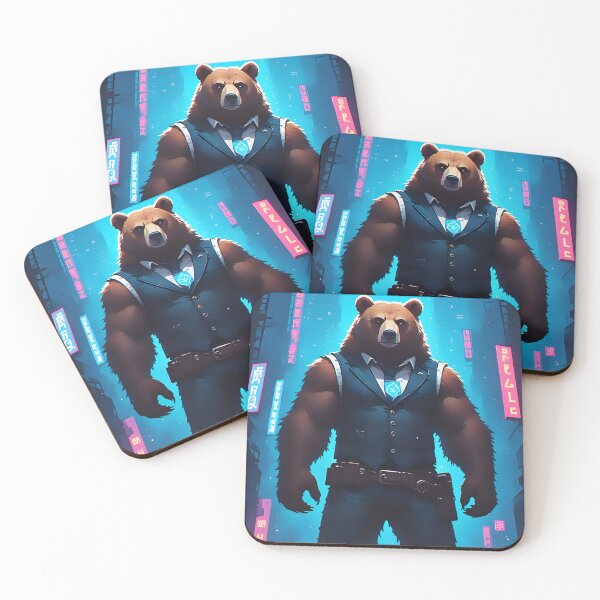 Item preview, Cyberpunk Bear Warrior Futuristic Anime Animal Art designed and sold by Neer arts.