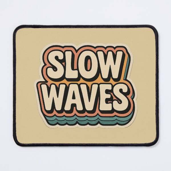 Item preview, Slow Waves Retro Psychedelic Typography Design designed and sold by |TRSSHOP|.
