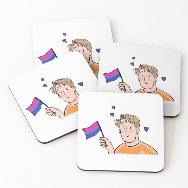 Item preview, Heartstopper Bi Pride Flag LGBTQ Illustration designed and sold by Oniyasha.