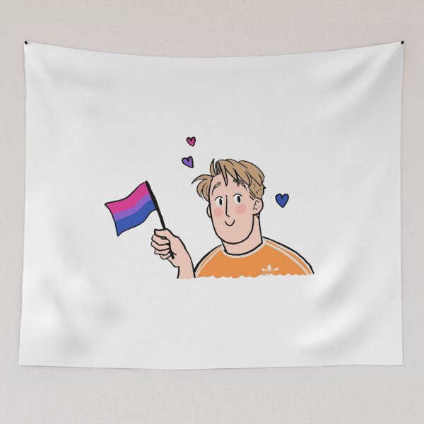 Item preview, Heartstopper Bi Pride Flag LGBTQ Illustration designed and sold by Oniyasha.