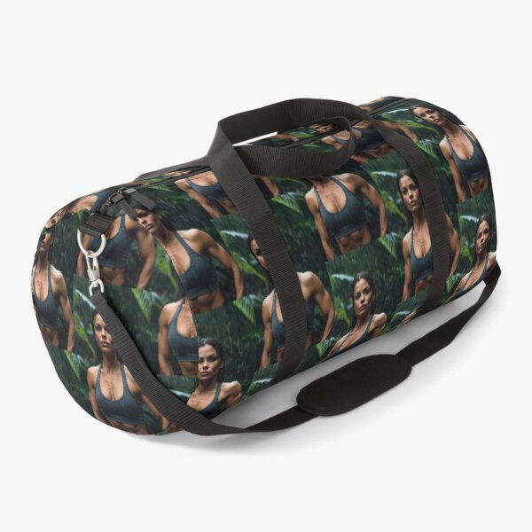 Item preview, Muscled gym woman posing in the rain art photography designed and sold by Vintage Designs +.