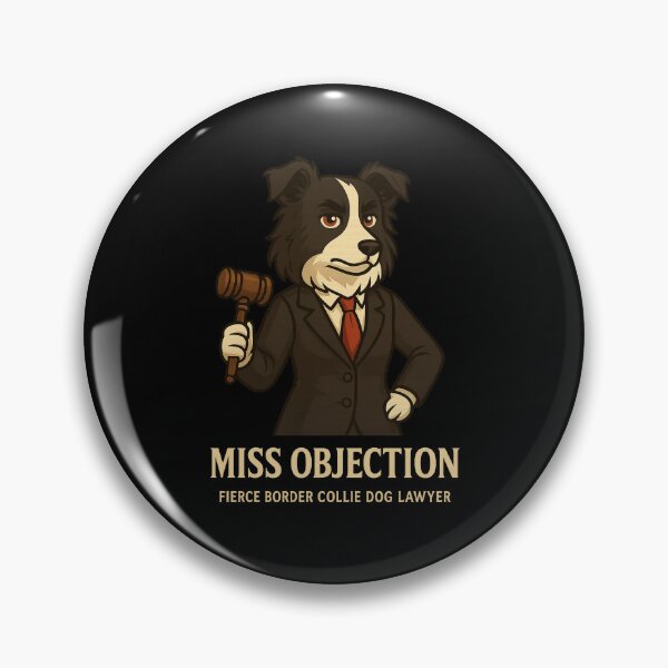 Item preview, Pixel Art Border Collie Judge Overrules The Objection designed and sold by Canine Cosmos.