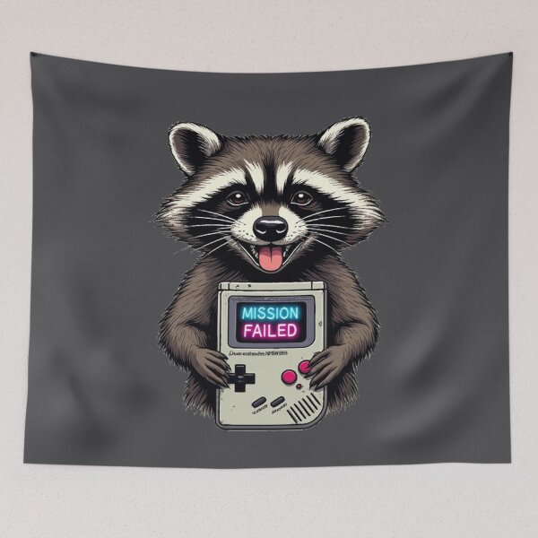Item preview, Glitch Heart Protocol - Mission Failed Raccoon designed and sold by Shift-Bloom.