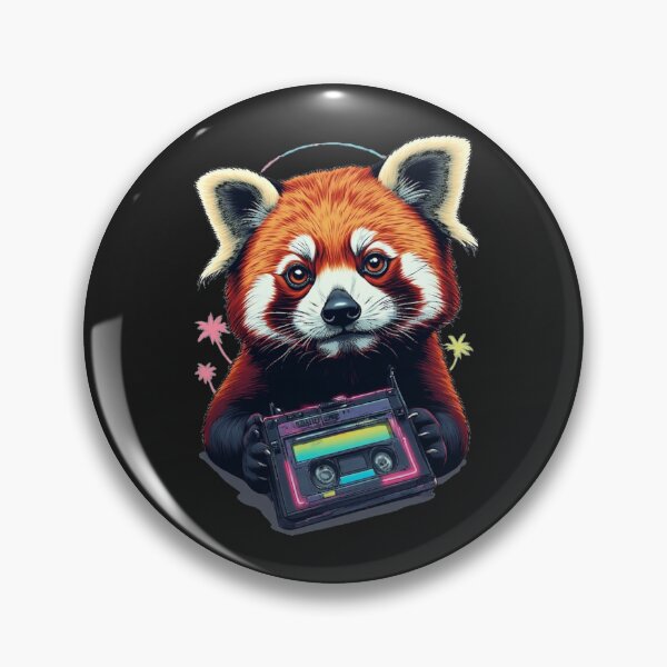 Item preview, Glitch Heart Protocol – Vaporwave Red Panda designed and sold by Shift-Bloom.