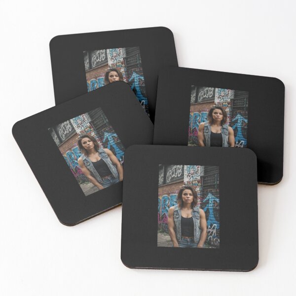 Item preview, Sexy street woman posing in a graffitied street art photography designed and sold by Vintage Designs +.