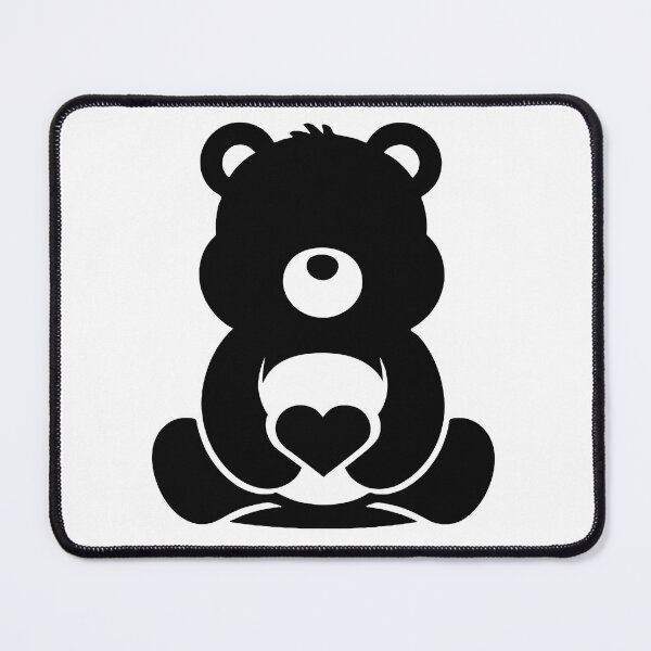 Item preview, Heartcore Teddy — Minimal Black Silhouette designed and sold by Zayn Studio.