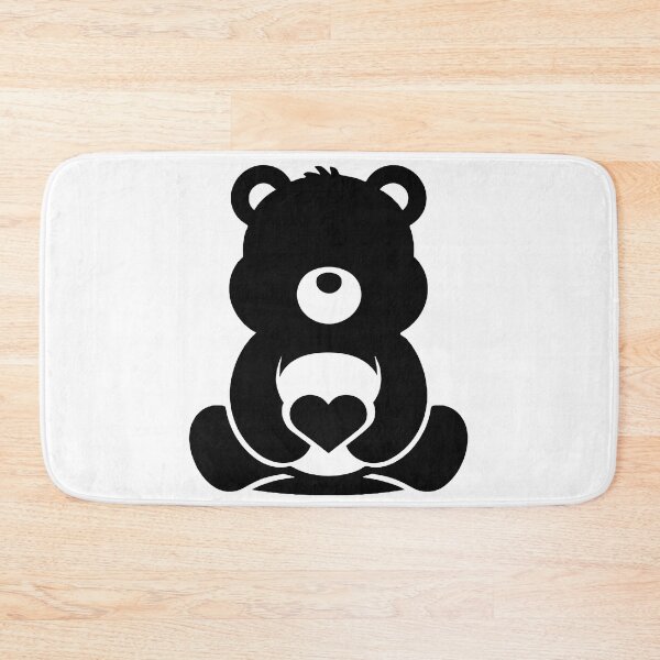 Item preview, Heartcore Teddy — Minimal Black Silhouette designed and sold by Zayn Studio.