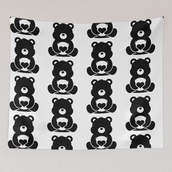 Item preview, Heartcore Teddy — Minimal Black Silhouette designed and sold by Zayn Studio.