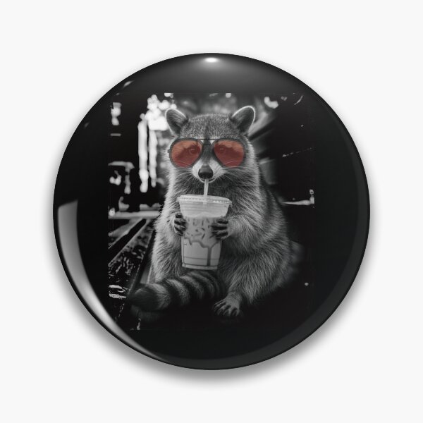 Item preview, Raccoon Drinking Iced Coffee. designed and sold by EunsooLee.