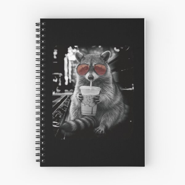 Item preview, Raccoon Drinking Iced Coffee. designed and sold by EunsooLee.