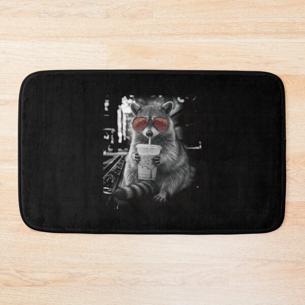 Item preview, Raccoon Drinking Iced Coffee. designed and sold by EunsooLee.