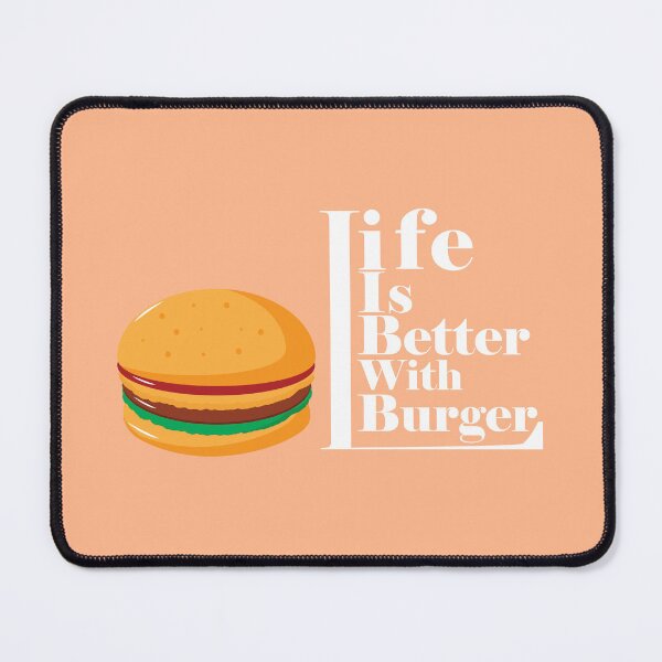 Item preview, "Life Is Better With Burger" Funny Food Lover Graphic T-Shirt Design designed and sold by Abaseen.