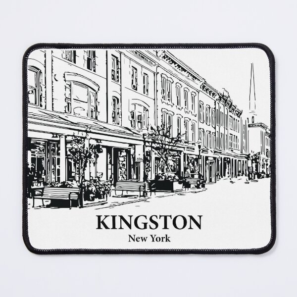 Item preview, Kingston NY - Ink Cityscape Illustration designed and sold by Lakeric Cityscapes.