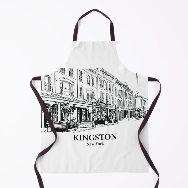 Item preview, Kingston NY - Ink Cityscape Illustration designed and sold by Lakeric Cityscapes.