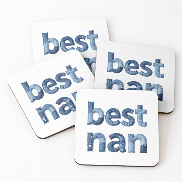 Item preview, BEST NAN - IN DENIM PATCHWORK FAUX LETTERING designed and sold by AlexOBrienArt.