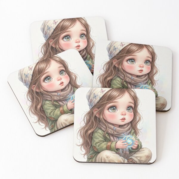 Item preview, Girl with Glowing Orb Sticker - Magical Character Art Print designed and sold by DariuszWilkosz.