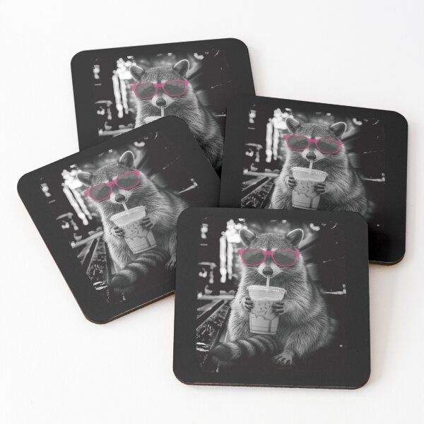 Item preview, Raccoon Drinking Iced Coffee. #2 designed and sold by EunsooLee.