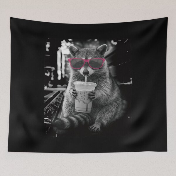 Item preview, Raccoon Drinking Iced Coffee. #2 designed and sold by EunsooLee.