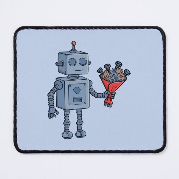 Item preview, Cute Valentine Robot with Mechanical Gear Bouquet designed and sold by shopdiego.