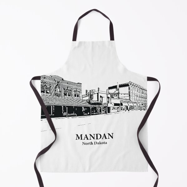 Item preview, Mandan ND - Ink Cityscape Illustration designed and sold by Lakeric Cityscapes.