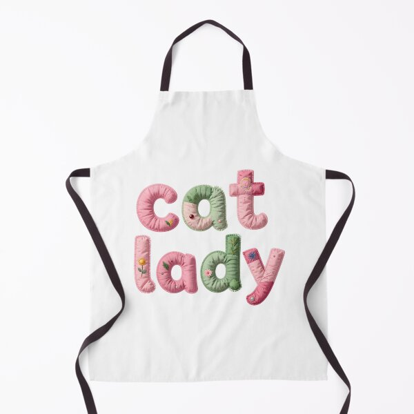 Item preview, CAT LADY - IN PINK & GREEN FAUX LETTERING designed and sold by AlexOBrienArt.