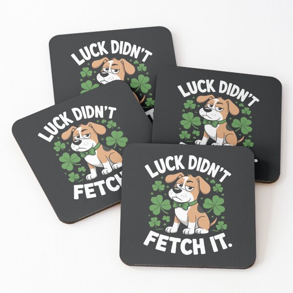 Item preview, Luck Didn’t Fetch It Funny Dog - St Patrick's Day designed and sold by Taans-Creation.