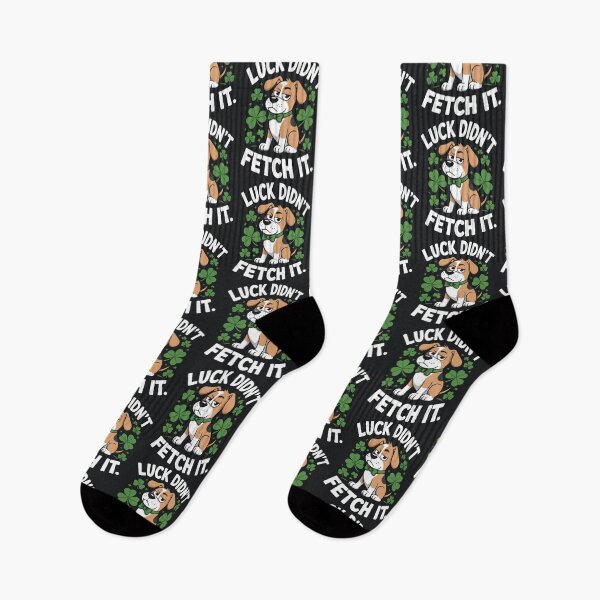 Item preview, Luck Didn’t Fetch It Funny Dog - St Patrick's Day designed and sold by Taans-Creation.
