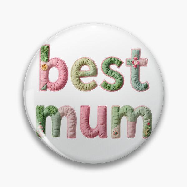 Item preview, BEST MUM - IN PINK & GREEN FAUX LETTERING designed and sold by AlexOBrienArt.