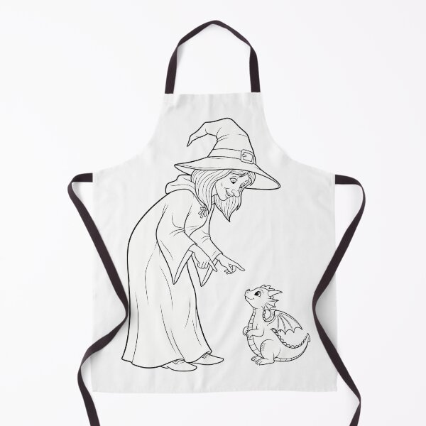 Item preview, Cute Witch with Pet Dragon designed and sold by Shoot-The-Moon.