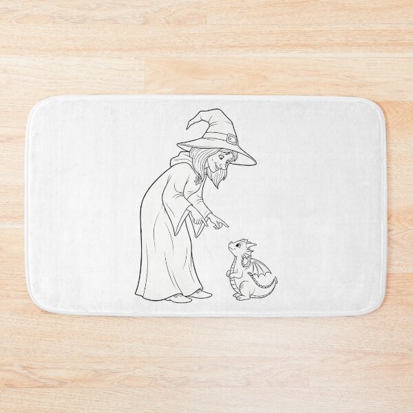 Item preview, Cute Witch with Pet Dragon designed and sold by Shoot-The-Moon.