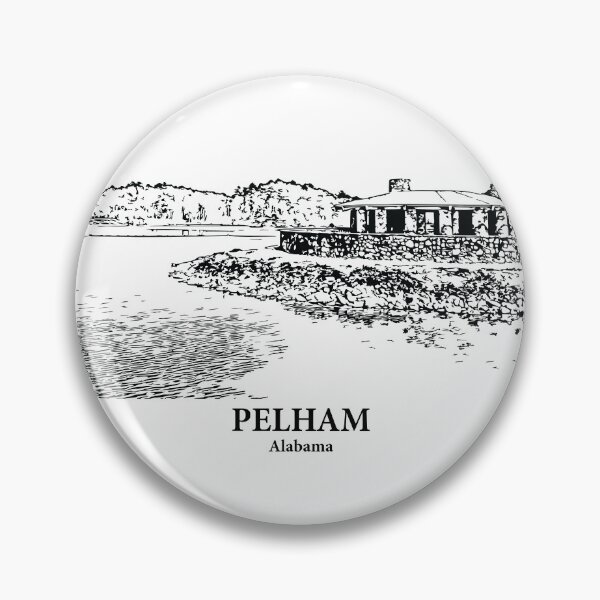 Item preview, Pelham AL - Ink Cityscape Illustration designed and sold by Lakeric Cityscapes.