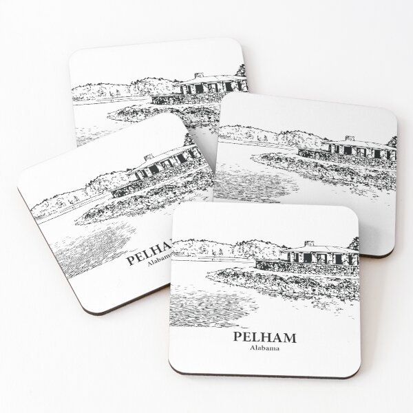 Item preview, Pelham AL - Ink Cityscape Illustration designed and sold by Lakeric Cityscapes.