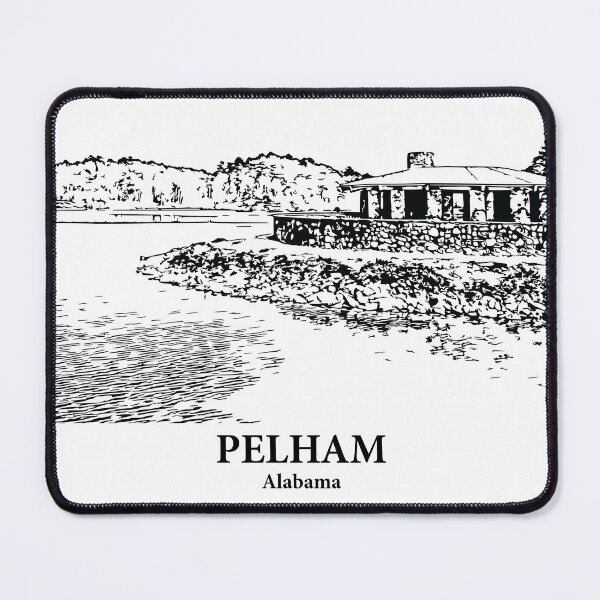 Item preview, Pelham AL - Ink Cityscape Illustration designed and sold by Lakeric Cityscapes.