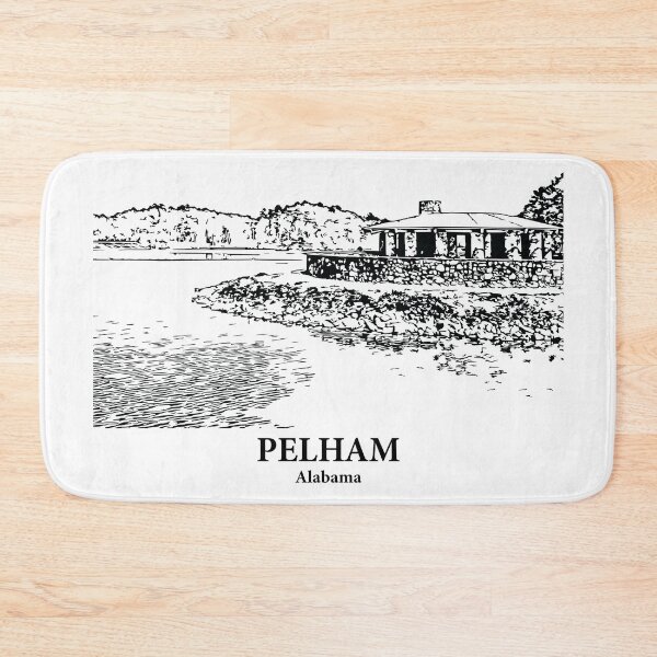 Item preview, Pelham AL - Ink Cityscape Illustration designed and sold by Lakeric Cityscapes.