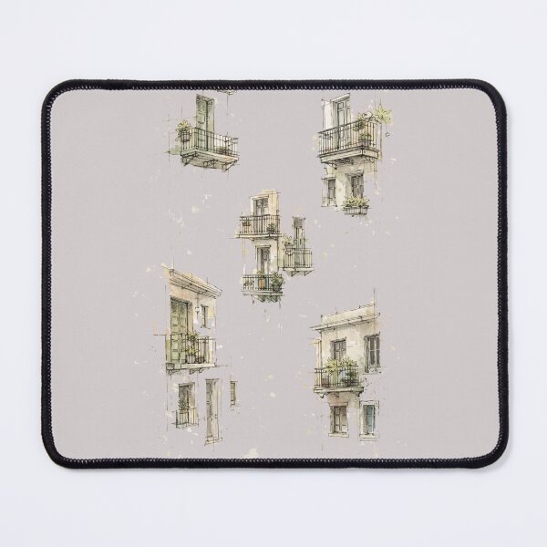 Item preview, Vintage Balcony Sketch T-Shirt – Artistic Aesthetic City Art Tee designed and sold by KDesignCrafts.