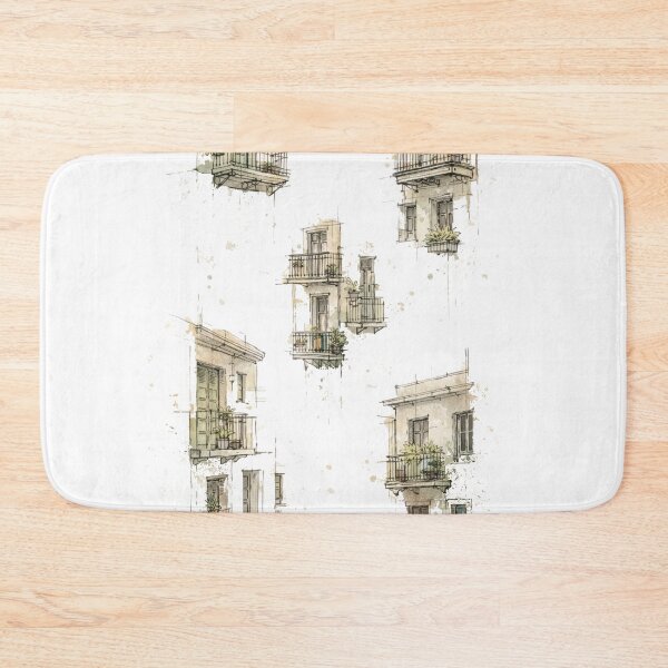 Item preview, Vintage Balcony Sketch T-Shirt – Artistic Aesthetic City Art Tee designed and sold by KDesignCrafts.