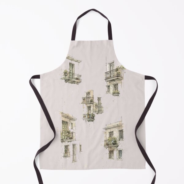 Item preview, Vintage Balcony Sketch T-Shirt – Artistic Aesthetic City Art Tee designed and sold by KDesignCrafts.