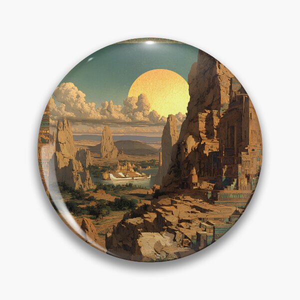 Item preview, The Pharaoh’s Barge | Mythic Egyptian Afterlife Wall Art  designed and sold by Stoneflower-Art.