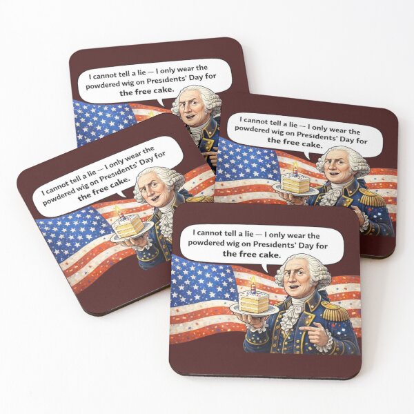 Item preview, George Washington Cake Joke Poster designed and sold by Create Nest.
