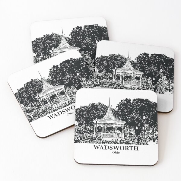 Item preview, Wadsworth OH - Ink Cityscape Illustration designed and sold by Lakeric Cityscapes.